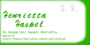 henrietta haspel business card
